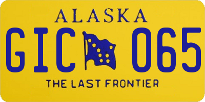 AK license plate GIC065