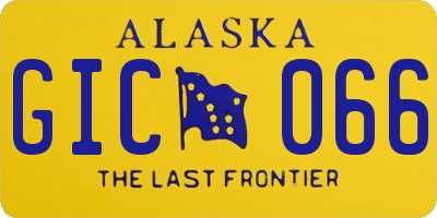 AK license plate GIC066