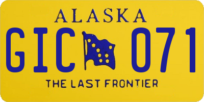 AK license plate GIC071