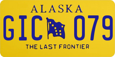 AK license plate GIC079