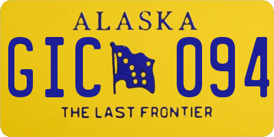 AK license plate GIC094