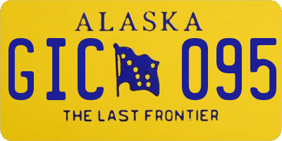 AK license plate GIC095