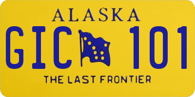 AK license plate GIC101