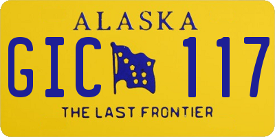 AK license plate GIC117
