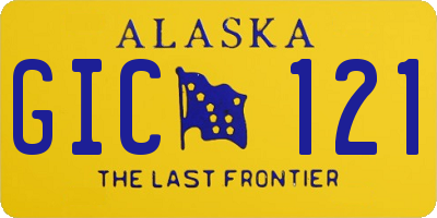 AK license plate GIC121