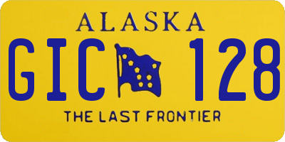 AK license plate GIC128