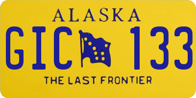 AK license plate GIC133