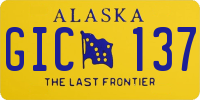 AK license plate GIC137