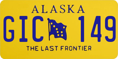 AK license plate GIC149
