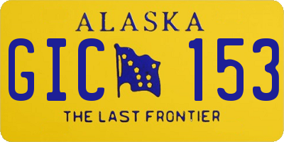 AK license plate GIC153