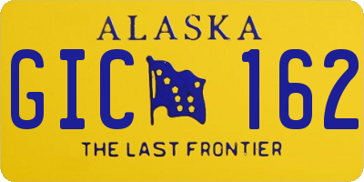 AK license plate GIC162