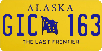 AK license plate GIC163