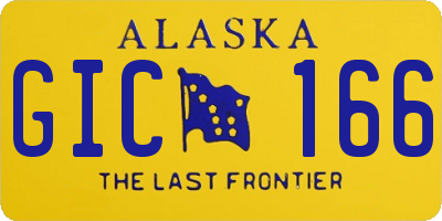 AK license plate GIC166