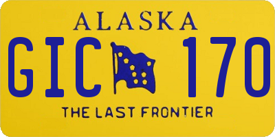 AK license plate GIC170