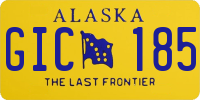 AK license plate GIC185