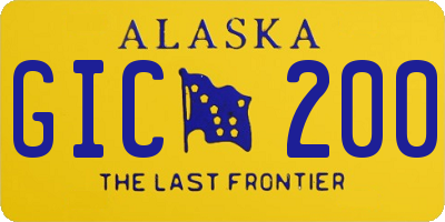 AK license plate GIC200