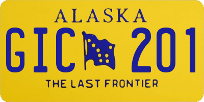 AK license plate GIC201