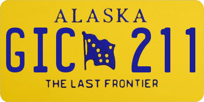 AK license plate GIC211