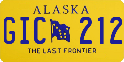 AK license plate GIC212
