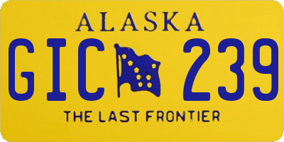 AK license plate GIC239
