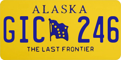 AK license plate GIC246