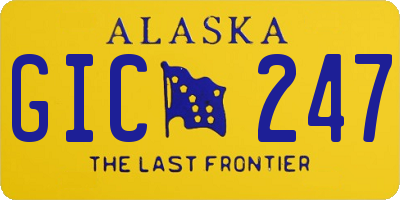 AK license plate GIC247