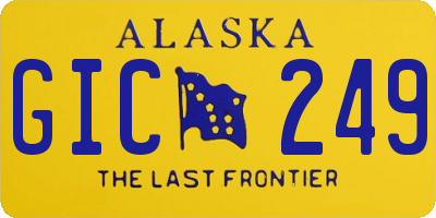 AK license plate GIC249