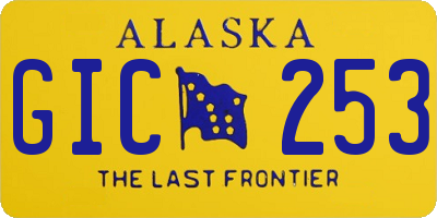 AK license plate GIC253