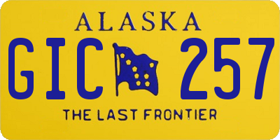 AK license plate GIC257