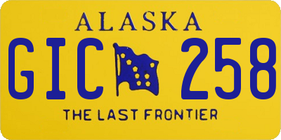 AK license plate GIC258