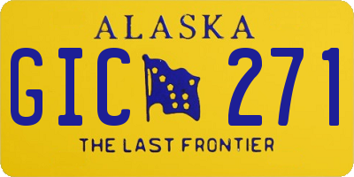 AK license plate GIC271