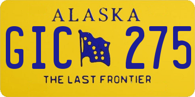 AK license plate GIC275