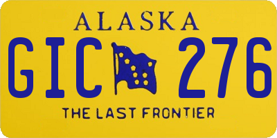 AK license plate GIC276