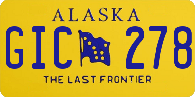 AK license plate GIC278