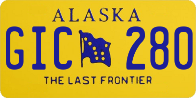 AK license plate GIC280
