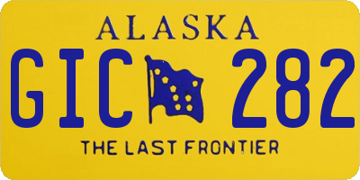 AK license plate GIC282
