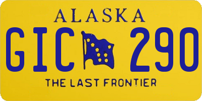 AK license plate GIC290