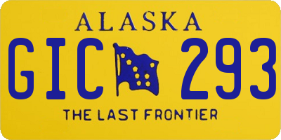 AK license plate GIC293