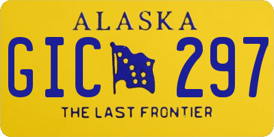 AK license plate GIC297