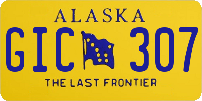 AK license plate GIC307