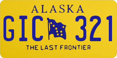 AK license plate GIC321