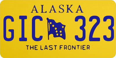 AK license plate GIC323