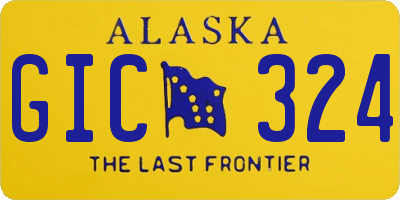 AK license plate GIC324