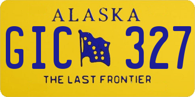 AK license plate GIC327