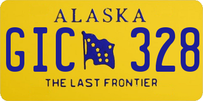 AK license plate GIC328