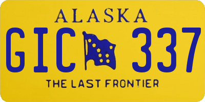AK license plate GIC337
