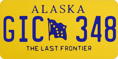 AK license plate GIC348