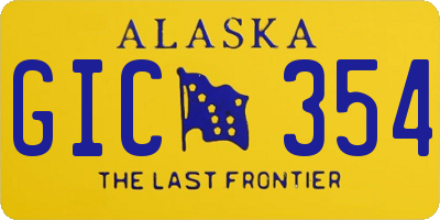 AK license plate GIC354