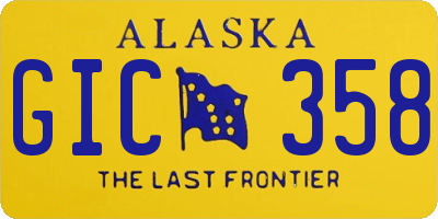 AK license plate GIC358