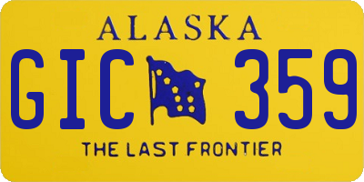 AK license plate GIC359